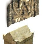 capsella reliquiario con frammenti di lamine d'argento - museo parrocchiale