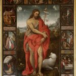 11. San 11. Giovanni Battista e nove scene raffiguranti la sua vita e il suo martirio - braccio sinistro del transetto - olio su tela, cm 250 x 188